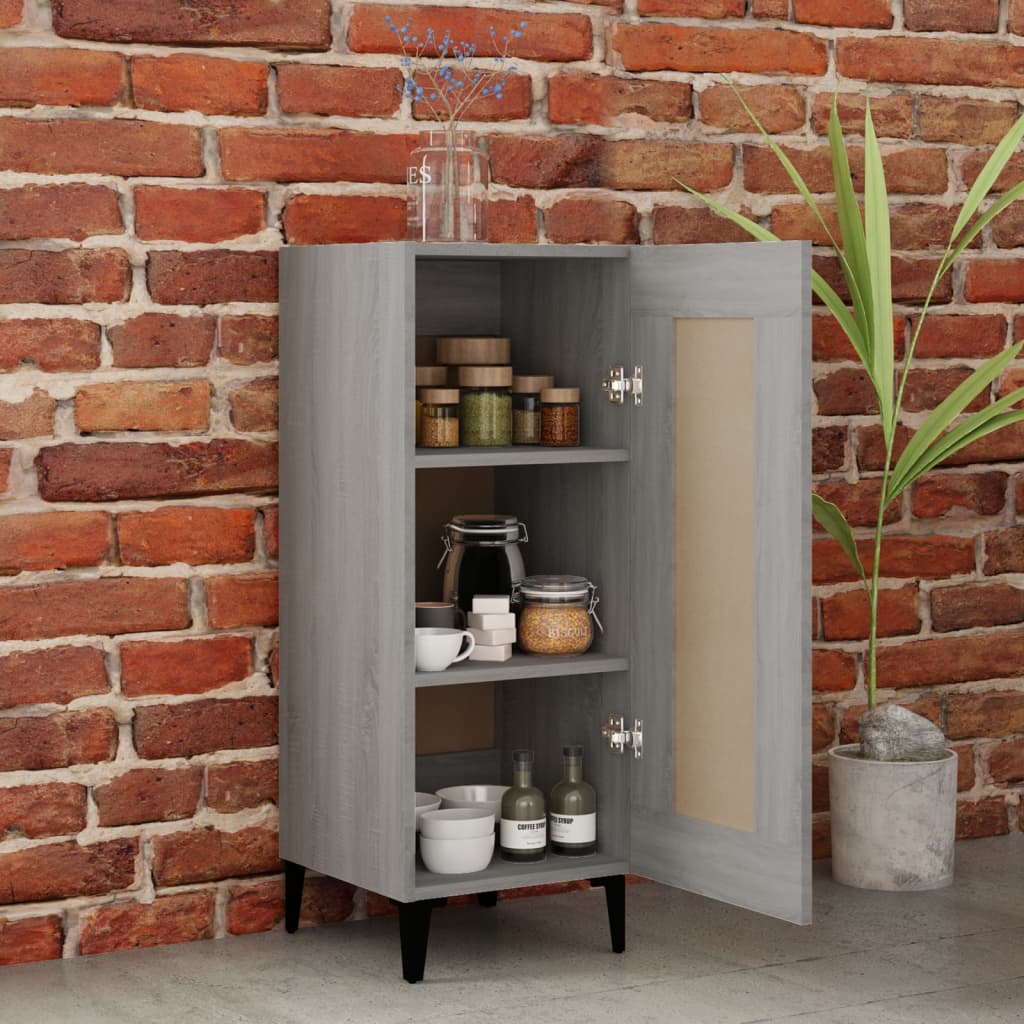 Ντουλάπι Γκρι Sonoma 34,5x34x90 εκ. από Επεξεργασμένο Ξύλο