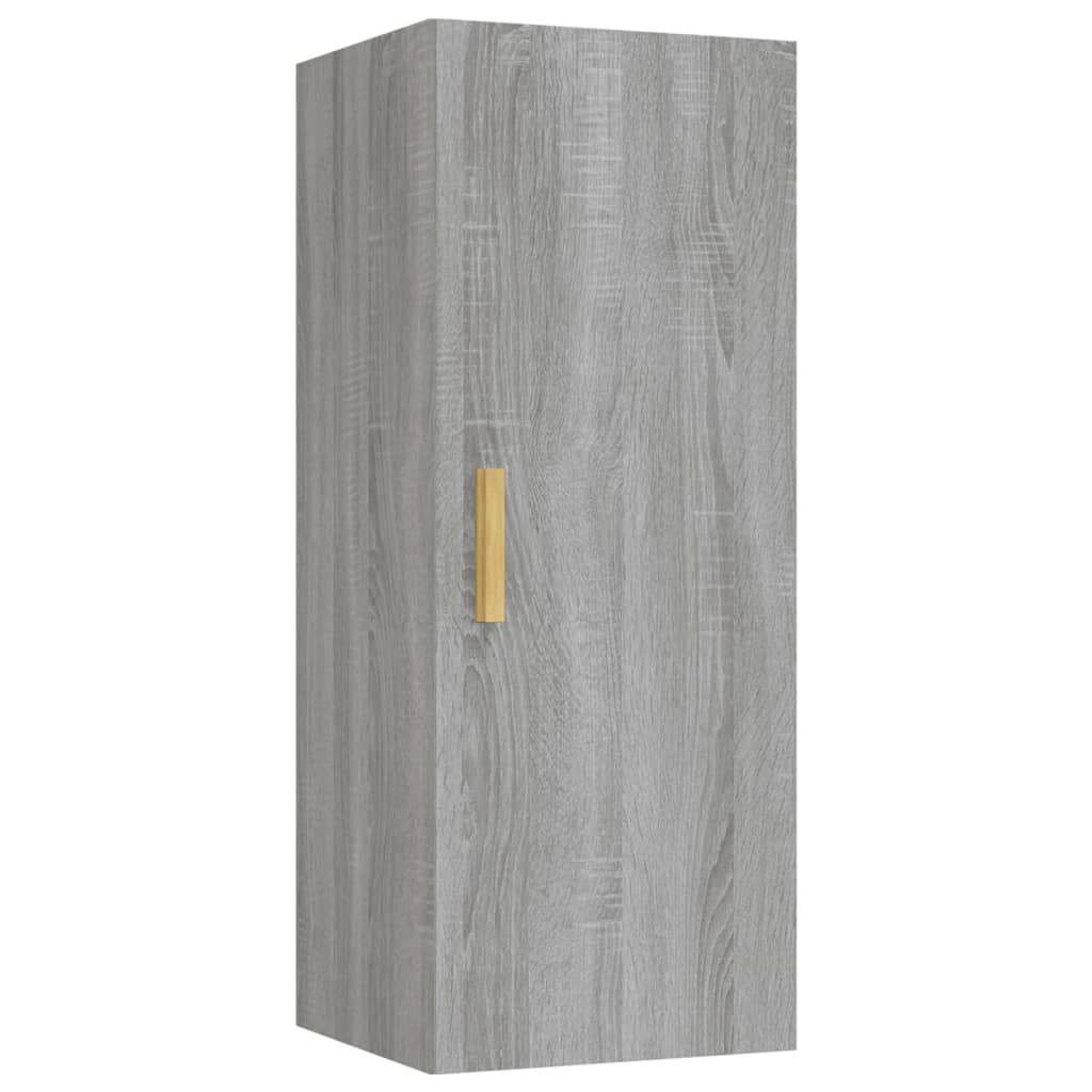 Ντουλάπι Τοίχου Γκρι sonoma 34,5x34x90 εκ. Επεξεργασμένο Ξύλο