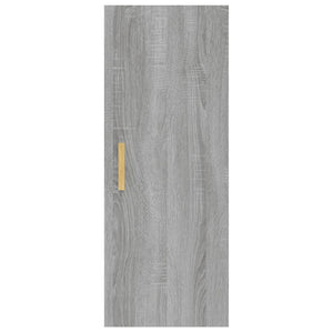 Ντουλάπι Τοίχου Γκρι sonoma 34,5x34x90 εκ. Επεξεργασμένο Ξύλο