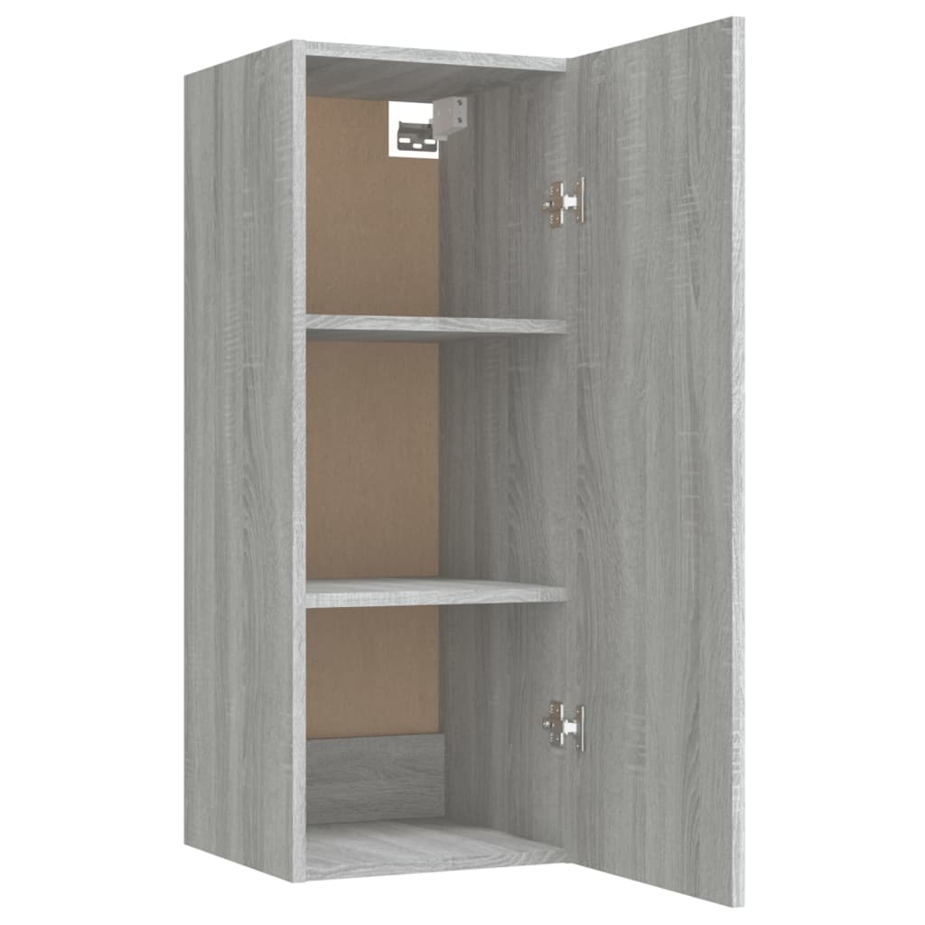 Ντουλάπι Τοίχου Γκρι sonoma 34,5x34x90 εκ. Επεξεργασμένο Ξύλο