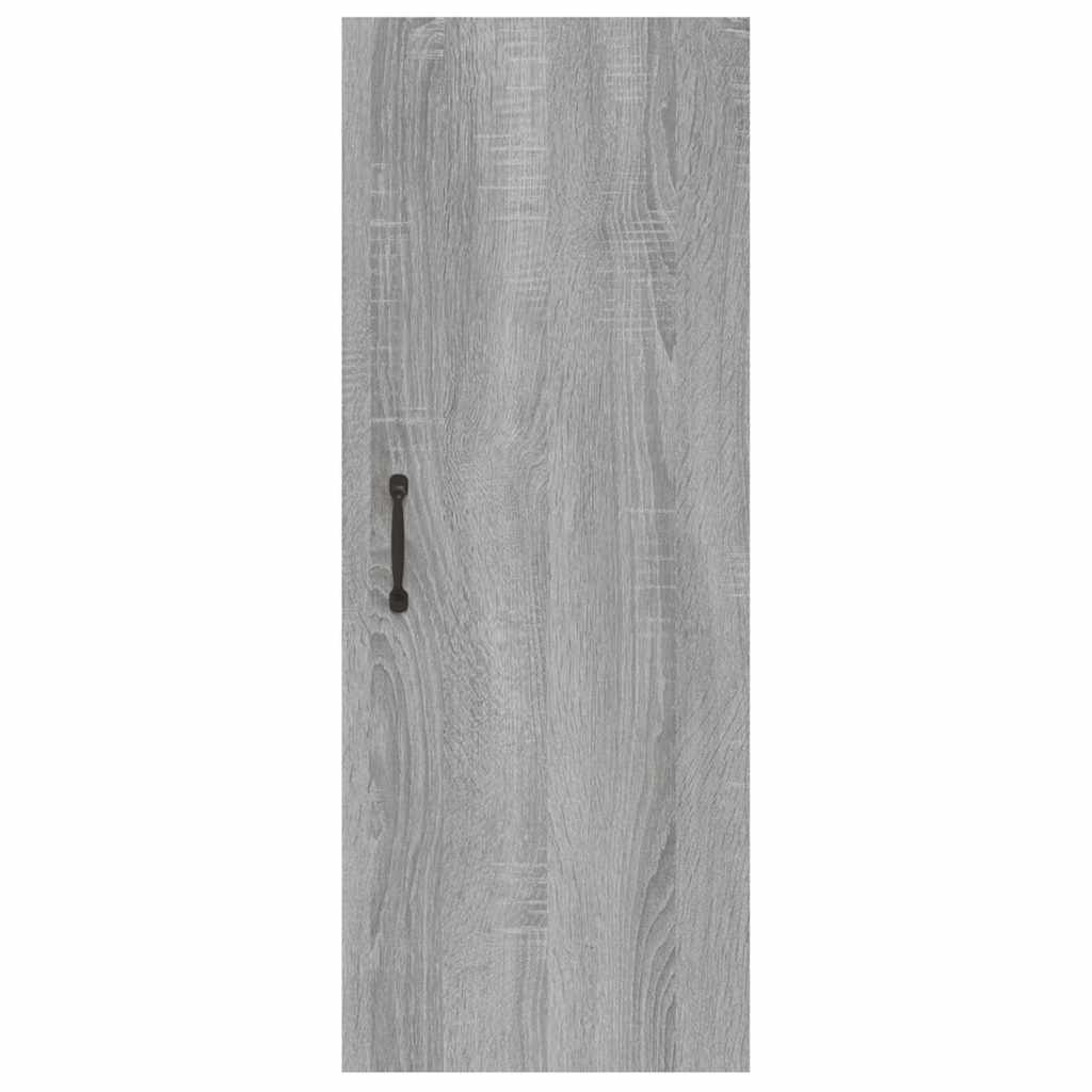 Ντουλάπι Τοίχου Κρεμαστό Γκρι Sonoma 34,5x34x90 εκ. Επεξ. Ξύλο
