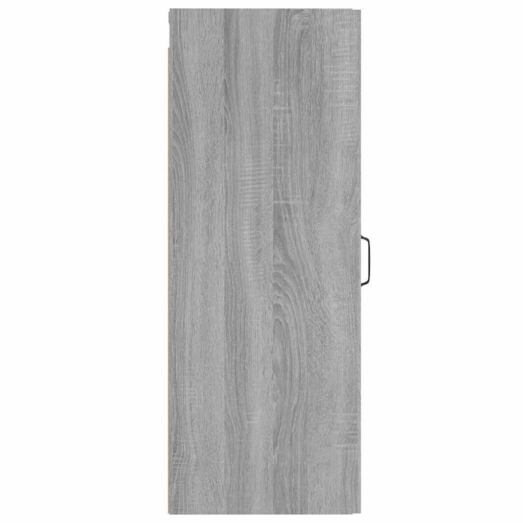 Ντουλάπι Τοίχου Κρεμαστό Γκρι Sonoma 34,5x34x90 εκ. Επεξ. Ξύλο