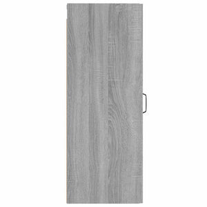 Ντουλάπι Τοίχου Κρεμαστό Γκρι Sonoma 34,5x34x90 εκ. Επεξ. Ξύλο