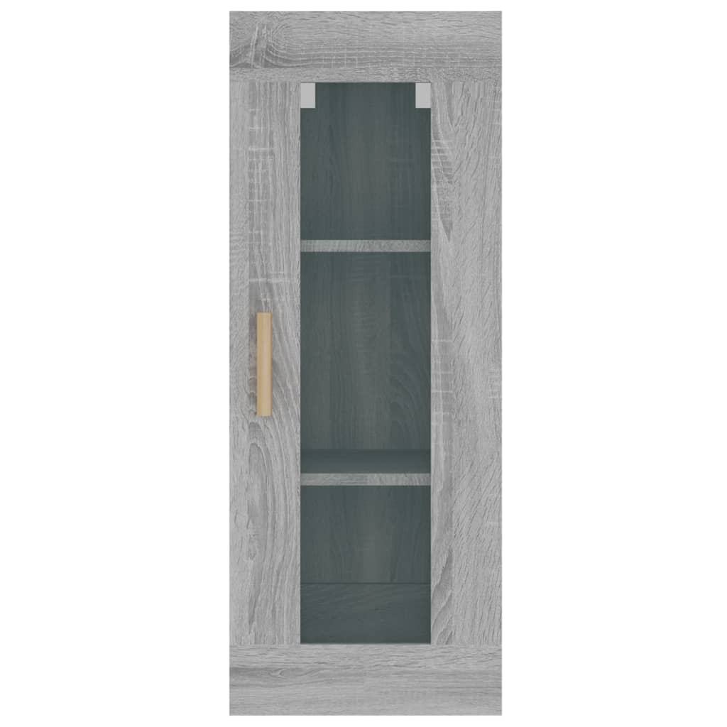 Ντουλάπι Τοίχου Κρεμαστό Γκρι sonoma 34,5x34x90 εκ.