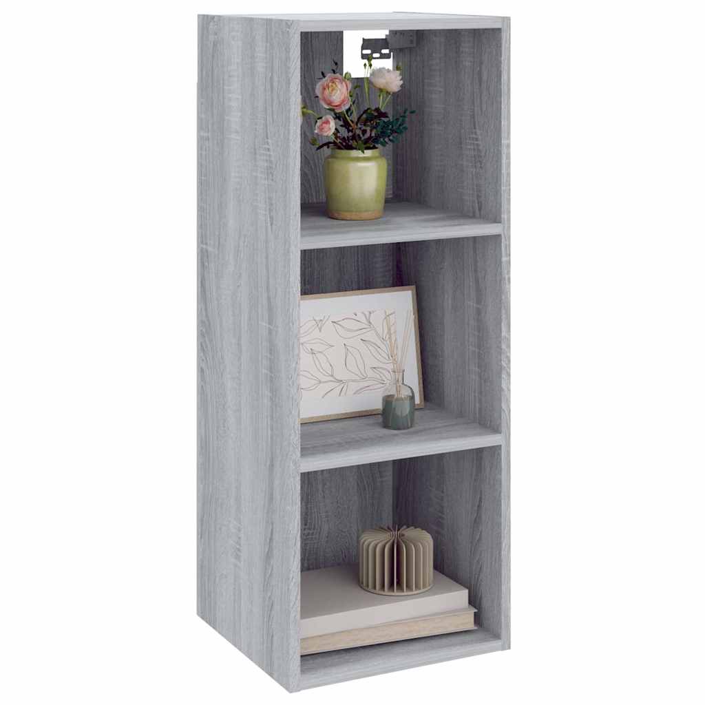 Ντουλάπι Τοίχου Γκρι Sonoma 34,5x32,5x90 εκ. Επεξεργασμένο Ξύλο - Pakobazaar