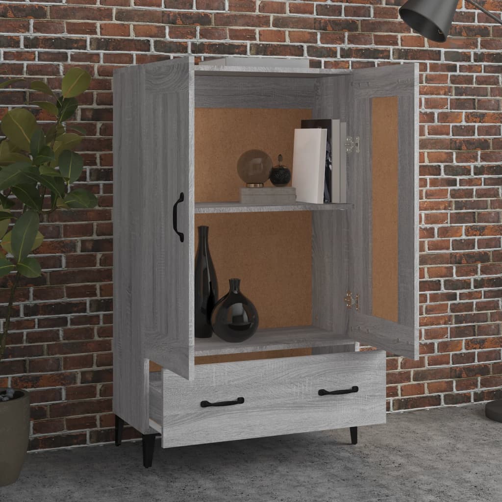 Ντουλάπα Γκρι Sonoma 70 x 31 x 115 εκ. από Επεξεργασμένο Ξύλο - Pakobazaar