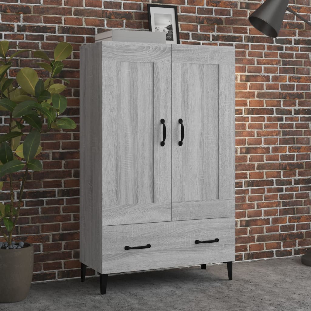 Ντουλάπα Γκρι Sonoma 70 x 31 x 115 εκ. από Επεξεργασμένο Ξύλο - Pakobazaar