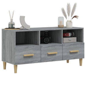Έπιπλο Τηλεόρασης Γκρι Sonoma 102x36x50 εκ. από Επεξεργ. Ξύλο - Pakobazaar