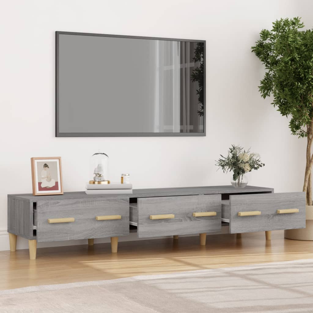 Έπιπλο Τηλεόρασης Γκρι Sonoma 150x34,5x30εκ. Επεξεργασμένο Ξύλο - Pakobazaar