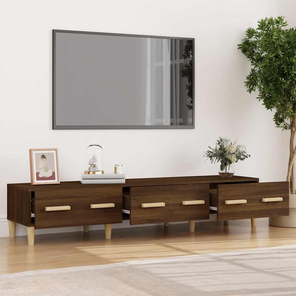 Έπιπλο Τηλεόρασης Καφέ Δρυς 150x34,5x30 εκ. Επεξεργασμένο Ξύλο