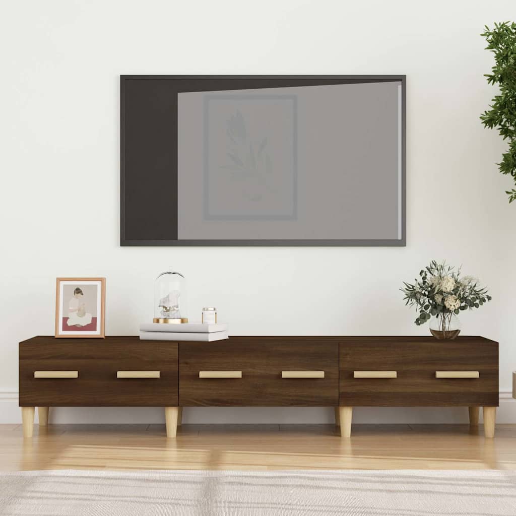 Έπιπλο Τηλεόρασης Καφέ Δρυς 150x34,5x30 εκ. Επεξεργασμένο Ξύλο