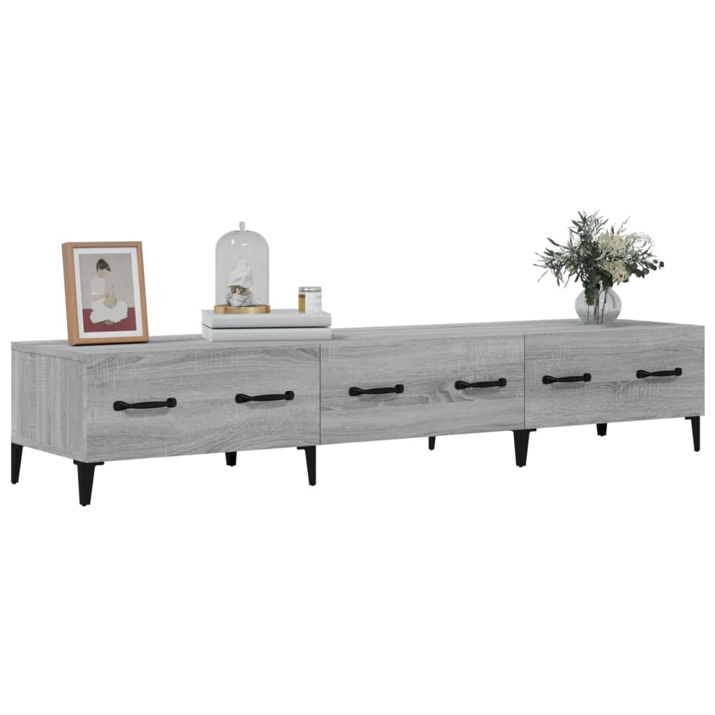 Έπιπλο Τηλεόρασης Γκρι Sonoma 150x34,5x30εκ. Επεξεργασμένο Ξύλο - Pakobazaar