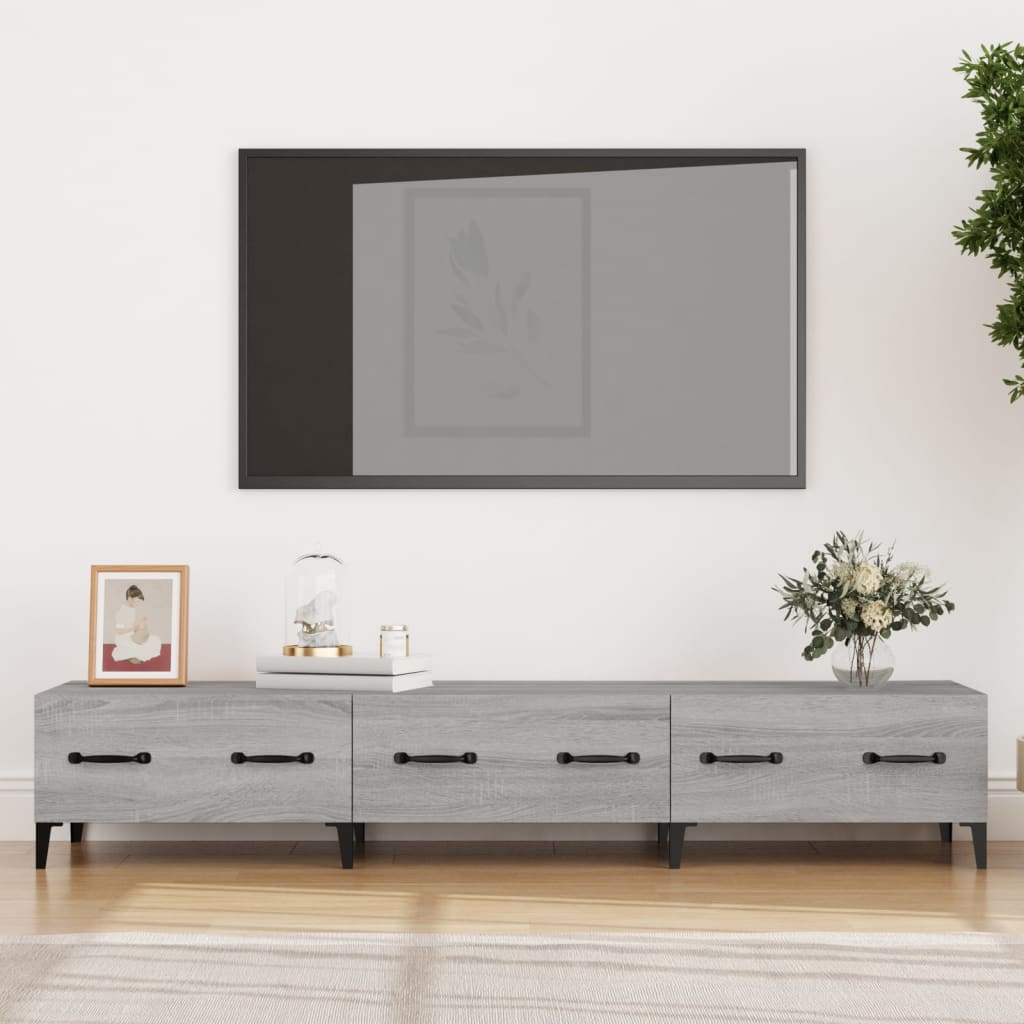 Έπιπλο Τηλεόρασης Γκρι Sonoma 150x34,5x30εκ. Επεξεργασμένο Ξύλο - Pakobazaar