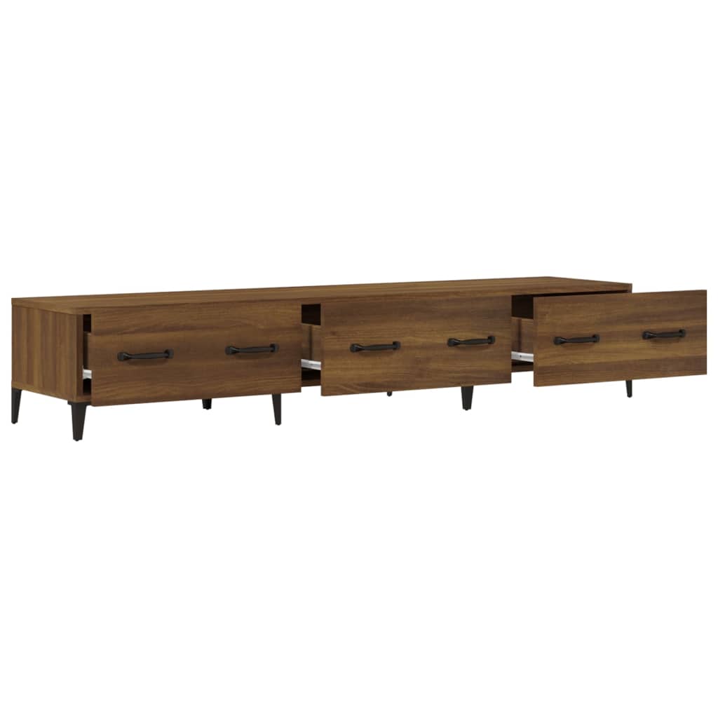 Έπιπλο Τηλεόρασης Καφέ Δρυς 150x34,5x30 εκ. Επεξεργασμένο Ξύλο - Pakobazaar