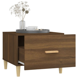 Τραπεζάκια Σαλονιού 2 τεμ Brown Oak 50x50x40 εκ Επεξ. Ξύλο