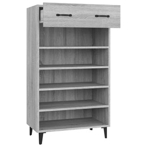 Παπουτσοθήκη Γκρι Sonoma 60x35x105 εκ. από Επεξεργασμένο Ξύλο