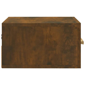 Κομοδίνα Επιτοίχια 2 τεμ. Καπνιστή Δρυς 35x35x20 εκ.