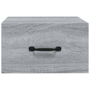 Κομοδίνα Επιτοίχια 2 τεμ. Γκρι Sonoma 35 x 35 x 20 εκ. - Pakobazaar