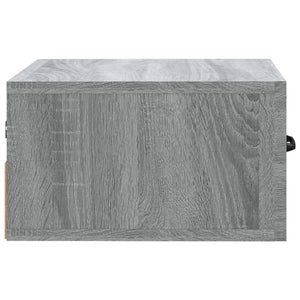 Κομοδίνα Επιτοίχια 2 τεμ. Γκρι Sonoma 35 x 35 x 20 εκ. - Pakobazaar