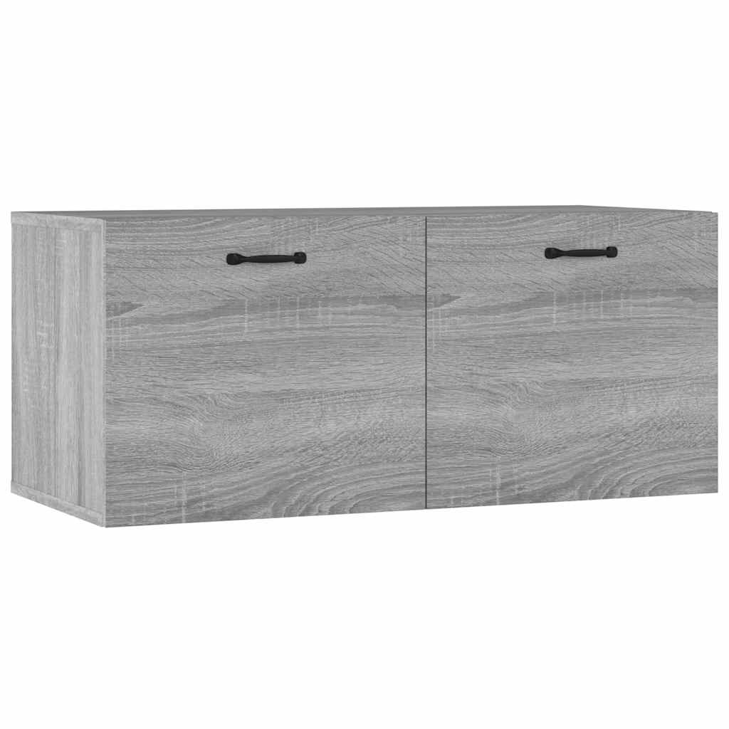 Ντουλάπι Τοίχου Γκρι Sonoma 80x36,5x35 εκ. Επεξεργασμένο Ξύλο