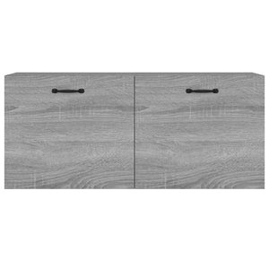 Ντουλάπι Τοίχου Γκρι Sonoma 80x36,5x35 εκ. Επεξεργασμένο Ξύλο
