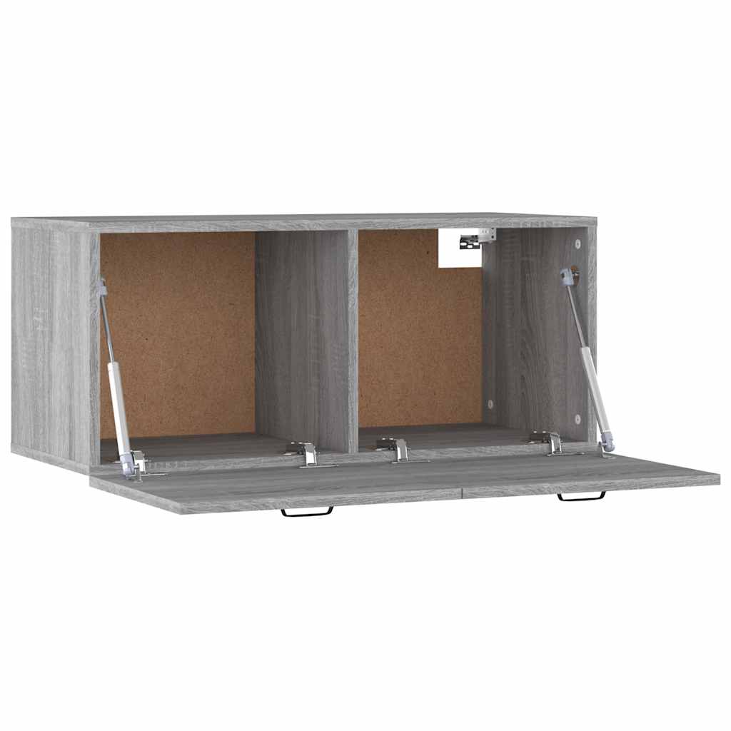 Ντουλάπι Τοίχου Γκρι Sonoma 80x36,5x35 εκ. Επεξεργασμένο Ξύλο