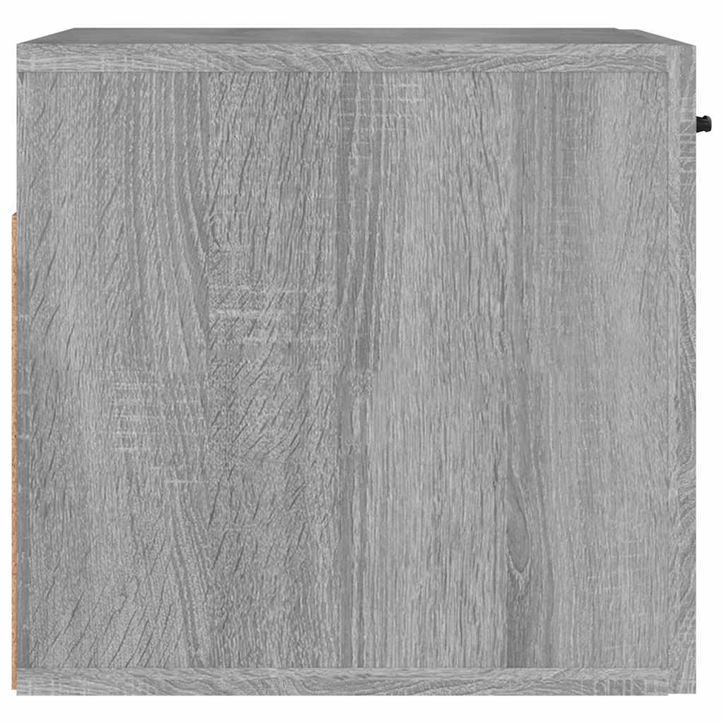 Ντουλάπι Τοίχου Γκρι Sonoma 80x36,5x35 εκ. Επεξεργασμένο Ξύλο