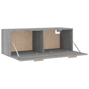 Ντουλάπι Τοίχου Γκρι Sonoma 100x36,5x35 εκ. Επεξεργασμένο Ξύλο