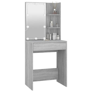 Μπουντουάρ με LED Γκρι Sonoma 60x40x140 εκ. - Pakobazaar