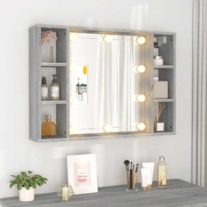 Έπιπλο Καθρέπτη με LED Γκρι Sonoma 76 x 15 x 55 εκ. - Pakobazaar