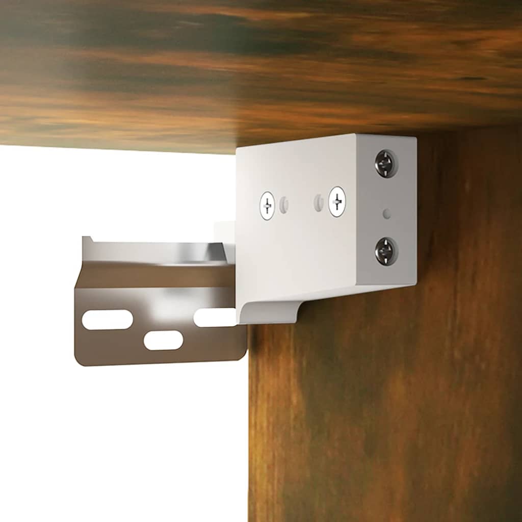 Έπιπλο Καθρέπτη με LED Καπνιστή Δρυς 91x15x76,5 εκ. - Pakobazaar