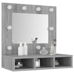Έπιπλο Καθρέπτη με LED Γκρι Sonoma 60x31,5x62 εκ. - Pakobazaar