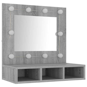 Έπιπλο Καθρέπτη με LED Γκρι Sonoma 60x31,5x62 εκ. - Pakobazaar