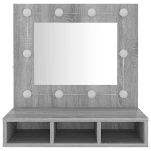 Έπιπλο Καθρέπτη με LED Γκρι Sonoma 60x31,5x62 εκ. - Pakobazaar