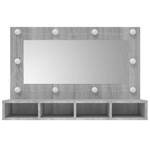 Έπιπλο Καθρέπτη με LED Γκρι Sonoma 90x31,5x62 εκ. - Pakobazaar