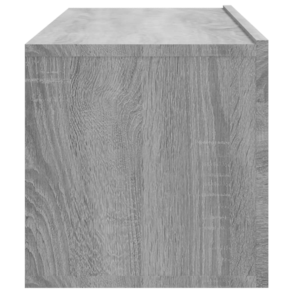 Έπιπλα Τηλεόρασης Τοίχου 2 τεμ. Γκρι 100x30x30 εκ. Επ. Ξύλο