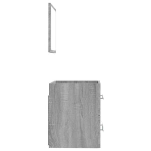 Ντουλάπι Μπάνιου με Καθρέφτη Γκρι Sonoma 41x38,5x48 εκ.
