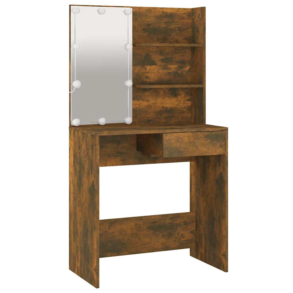 Μπουντουάρ με LED Καπνιστή Δρυς 74,5 x 40 x 141 εκ. - Pakobazaar