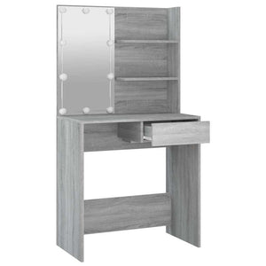 Μπουντουάρ με LED Γκρι Sonoma 74,5 x 40 x 141 εκ. - Pakobazaar