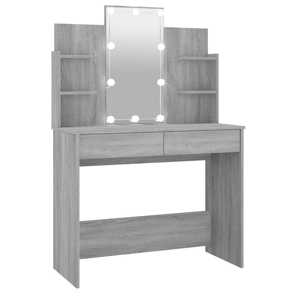 Μπουντουάρ με LED Γκρι Sonoma 96x40x142 εκ.