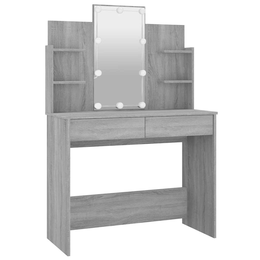 Μπουντουάρ με LED Γκρι Sonoma 96x40x142 εκ.