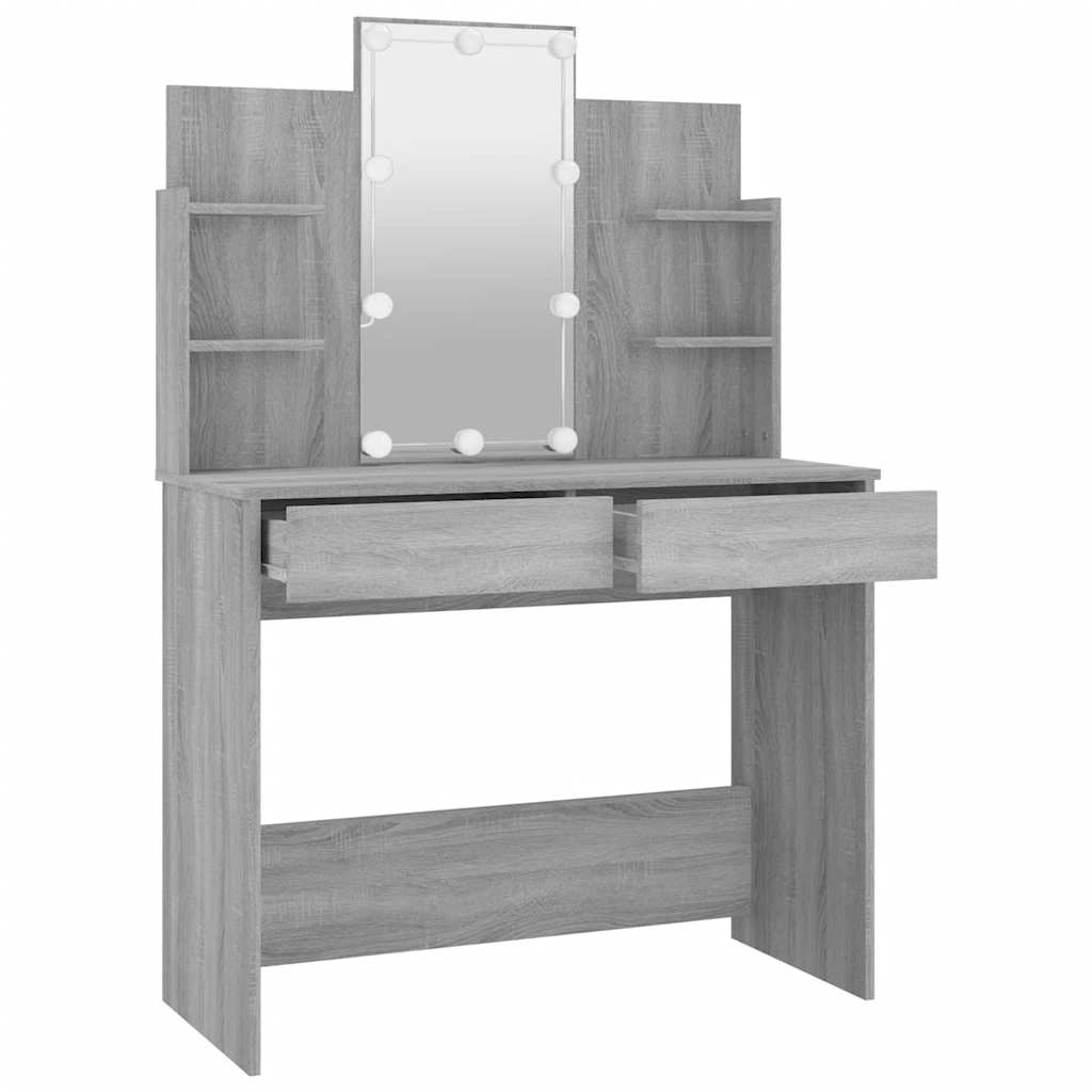 Μπουντουάρ με LED Γκρι Sonoma 96x40x142 εκ.