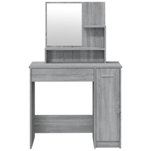 Μπουντουάρ με Καθρέφτη Γκρι Sonoma 86,5x35x136 εκ.
