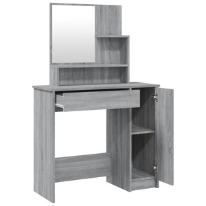 Μπουντουάρ με Καθρέφτη Γκρι Sonoma 86,5x35x136 εκ.