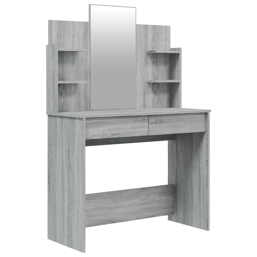 Μπουντουάρ με Καθρέφτη Γκρι Sonoma 96 x 40 x 142 εκ.