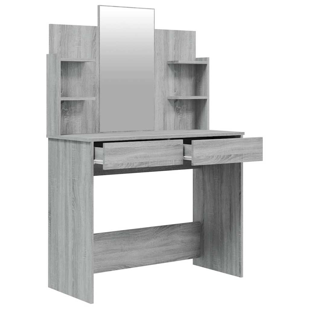 Μπουντουάρ με Καθρέφτη Γκρι Sonoma 96 x 40 x 142 εκ.