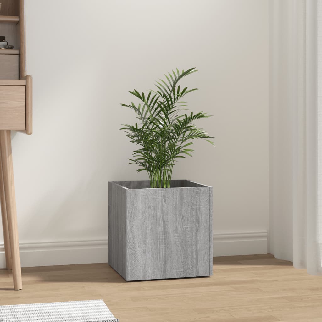 Ζαρντινιέρα Γκρι sonoma 40 x 40 x 40 εκ. από Επεξεργασμένο Ξύλο - Pakobazaar