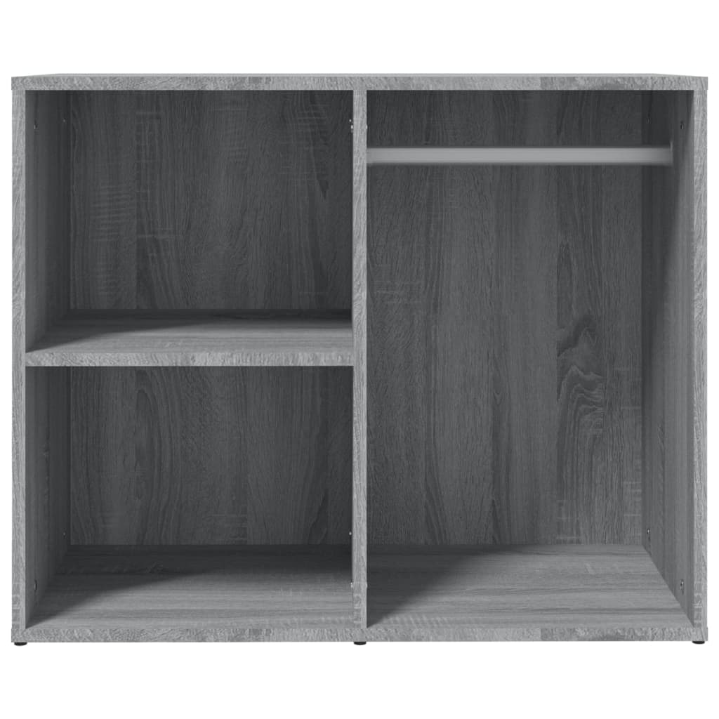 Ντουλάπι Γυαλιστερό Γκρι Sonoma 80x40x65 εκ. Επεξεργασμένο Ξύλο - Pakobazaar