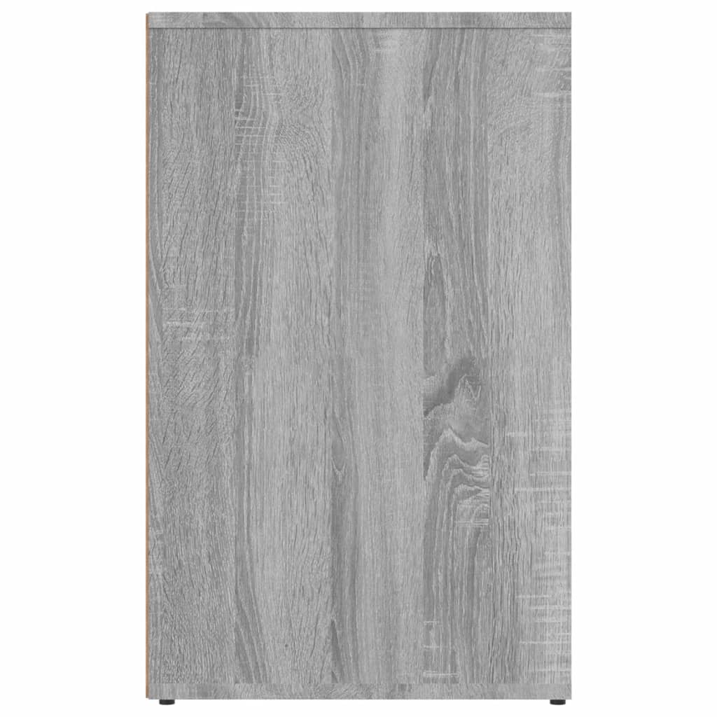 Ντουλάπι Γυαλιστερό Γκρι Sonoma 80x40x65 εκ. Επεξεργασμένο Ξύλο - Pakobazaar