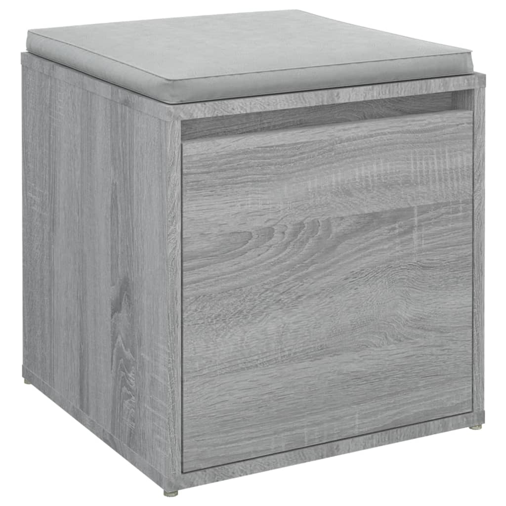 Κουτί με Συρτάρι Γκρι Sonoma 40,5x40x40 εκ. Επεξεργασμένο Ξύλο